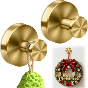 2 Units Suction Cup Hooks Home Essentials for Shower Bathroom Kitchen, Wood Door, Glass Door, Mirror, Tile – Loofah, Towel, Coat, Bath Robe Hook Holder for Hanging up to 15 lbs with Water-Resistant Home Gift Idea Bathroom Accessories