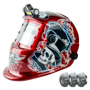 Welding Hood Auto Darkening Welding Helmet with Light True Color 1/1/1/2 Top Optical Clarity Wide Shade 9-13 Welding Mask with Grinding Weld Helmet