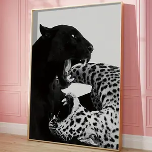 Cheetah and Jaguar Print, Vintage Black and White Panther Photography, Fashion Wall Art