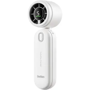 Diveblues 3in1 Foldable Handheld Turbo Fan,Usb Rechargeable Battery Powered,5 Speeds Led Display,12 Hours Max Cooling Small Portable Fan Travel Essentials Beach, Summer Gifts