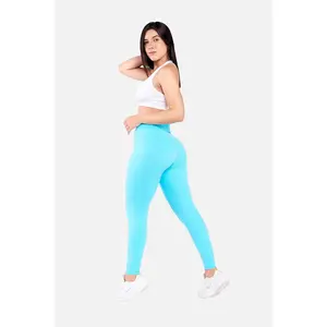 Sky Blue Original Leggings - Lightweight Breathable Yoga Pants for All Seasons - Nylon Spandex Blend - Fitness & Active Wear
