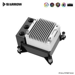 Barrow CPU Block-Pump Combo Mini Version, 17W PWM Intelligent AIO POM Block-Pump Three In One - Silver