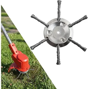 6 Blade Steel Grass Trimmer Head, Wire Grass Trimmer Head for General Lawn Mowers, Weed Trimmers, Brush Cutters, and Garden Tools, Suitable for Trimming, and Maintenance Scenarios