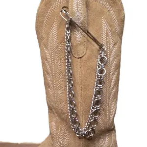 The Original Boot Jewelry Smoky Silver Double Chain Boot jewelry.