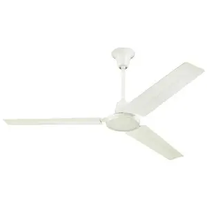 Westinghouse  56 in. Industrial 3 White Steel Blades Indoor Ceiling Fan, White with Wall Control