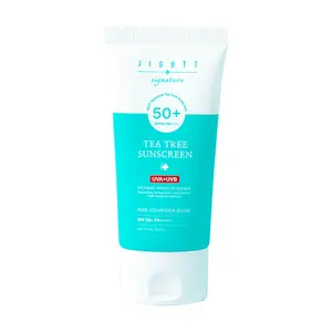 Jigott Tea Tree Calming Sunscreen SPF50+ PA+++ - Lightweight Daily Facial Protection with Niacinamide for Sensitive Skin