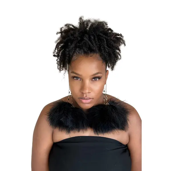 ELEGANCE BLACK  - BLACK MY FEATHER EARRINGS STYLISH CHIC ELEGANT
