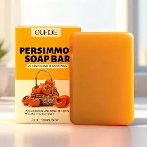 Persimmon Fresh Bath Soap Scented Nourishes and Hydrates Skin, Gentle Soothing Cleansing Leaves Fragrance, Moisturizing Skincare Soap