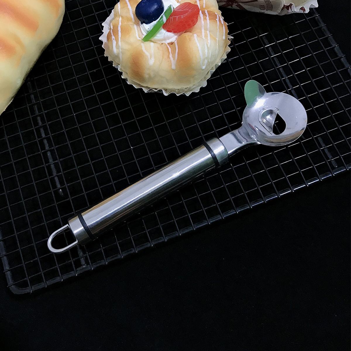 3pcs Stainless Steel Peeler  Multi-Purpose Kitchen Gadget, Cactus Peeler, Noodle Cutter & Scoop, Durable Easy-Grip