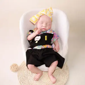 FunCuddle NO.7 doll, 17.72-inch Toy Baby Boy Doll, Full Silicone Doll, Reborn Doll, Baby-Like Skin, Realistic Appearance, Companion And Role-Playing Doll, Exquisite Packaging