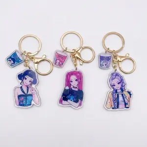 K-Pop Demon Hunter Acrylic Keychain Charm Set – Cute Anime Style Bag Accessory