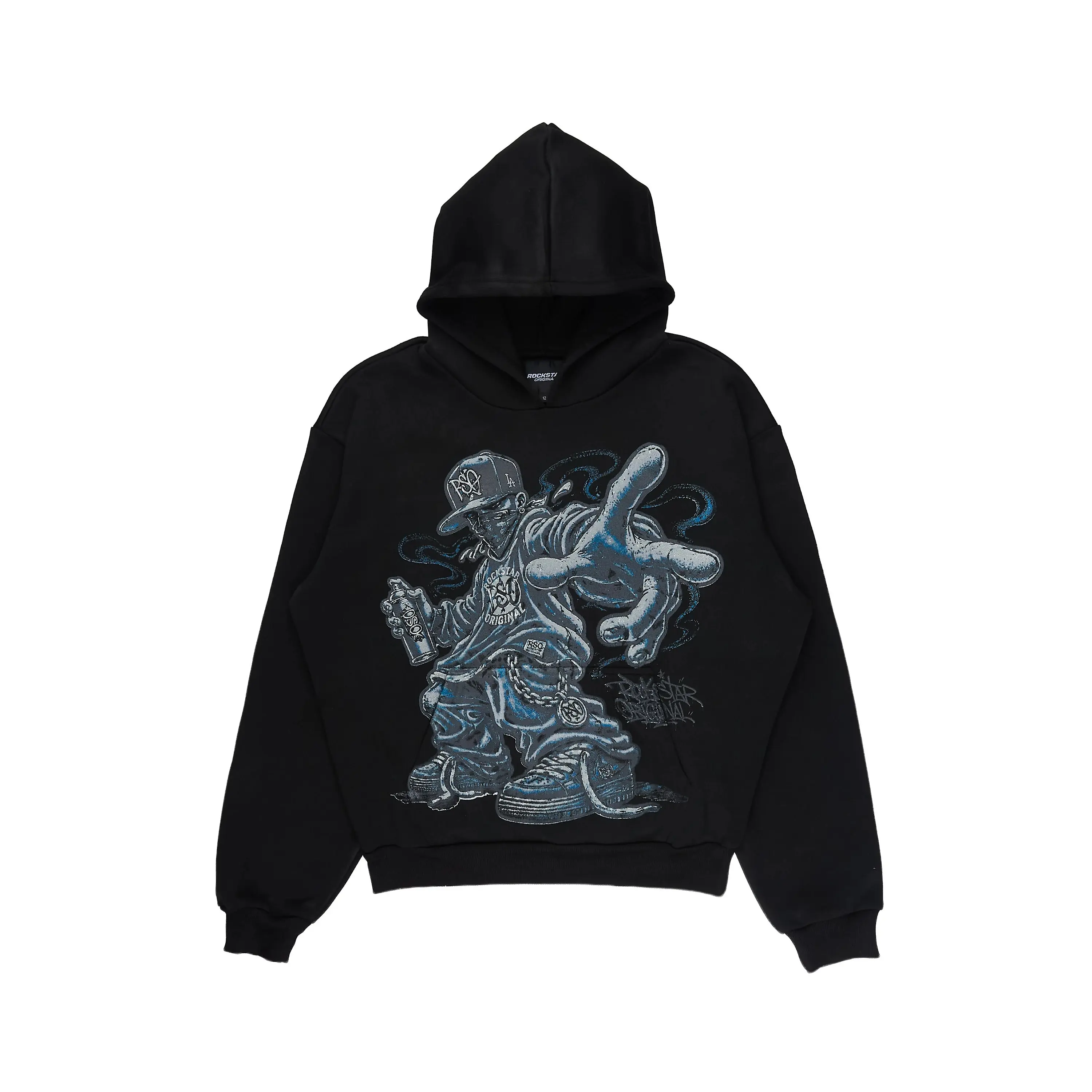 Boys Solace Black Graphic Hoodie