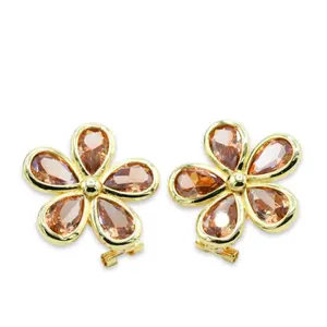 Amber Flower Earrings - Elegant Flower Design, Lightweight and Durable, Perfect for Any Occasion