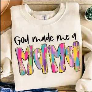 God made me a Mama, Colorful Glitter Mama, Christmas, Christmas Mama Mini, Merry Christmas, Coquette Christmas
