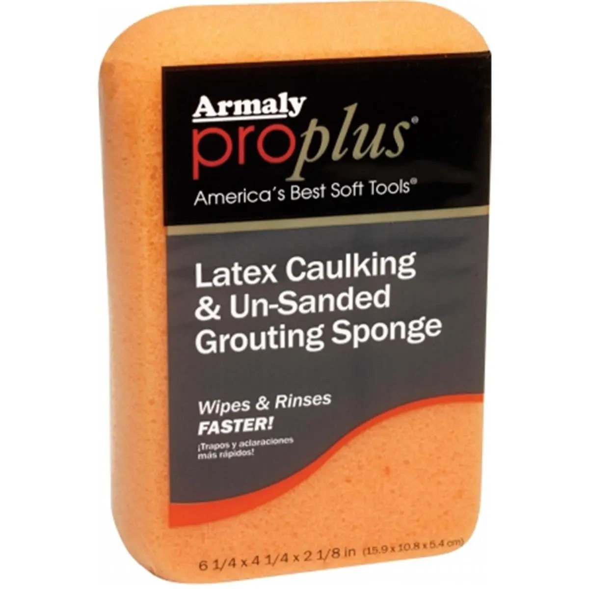 212 MAIN Armaly Brands ProPlus Latex Caulking & Un-Sanded Grouting Sponge 00602-6, Rounded Edge, Smooth Wipe Caulking Tool