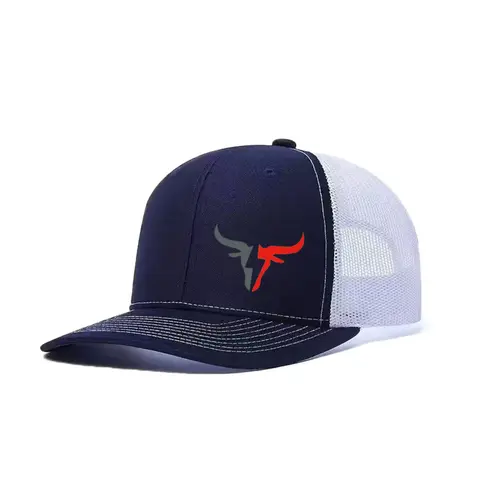 Unisex Baseball Cap with Bull Head Design, Adjustable Trucker Style for Men & Women, Casual Fitted Mesh Hat for All Seasons, Dome Mesh Cap, Fashion Hats