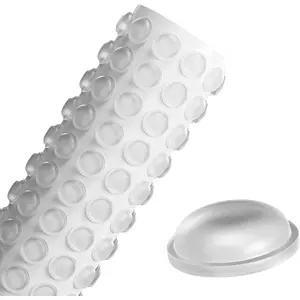 128 count 1/2" Clear  Bumpers Self-Adhesive, Sound Dampening Soft Close Stoppers for Cabinet Doors, Drawers, Wall Protection, Furniture, Glass, Picture Frames