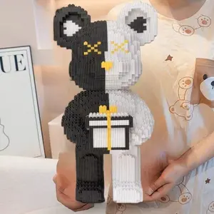 3026 Piece Bear Building Blocks Set, DIY 3D Puzzle for Adults & Teens, Office Living Room Decor, Party Game Activity, Handmade Creative Assembly