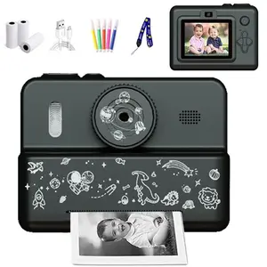 Instant Print Camera, Portable HD Thermal Printer Camera with Dual Camera & Flash, Rechargeable Camera with Selfie Function for Instant Recall