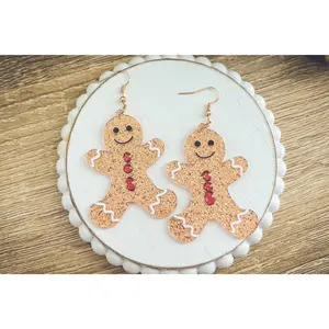 Beautiful Acrylic Gingerbread Man Earrings