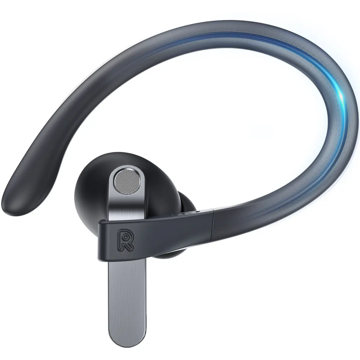 Gcioii Memory Titanium Alloy Silicone Earbud Hooks for Samsung Galaxy Buds 4 Pro/Buds 4, In-Ear Anti-Slip Gym Accessory with Anti-Lost Lanyard, 1xUser Manual, Quick Installation, Comfortable Fit, Durable, Gcioii Guaranteed (Black)