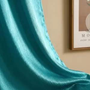 Window Wear 2 Panels 52X90Inch Heavy Crushed Sateen Curtains Rod Pocket 160-180G Machine Washable Christmas New Year Bedroom Ready Home Textile Da01