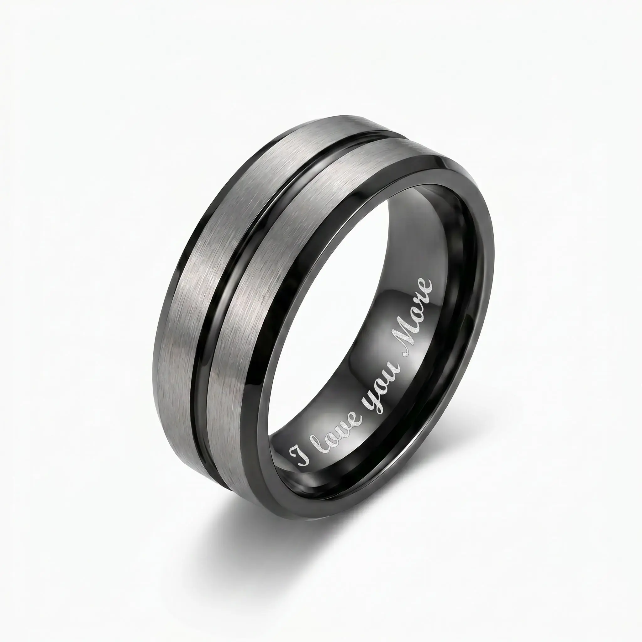 Personalized Promise Silver Ring for Men