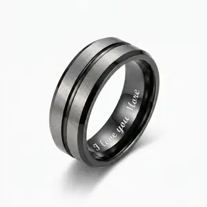 Personalized Promise Silver Ring for Men