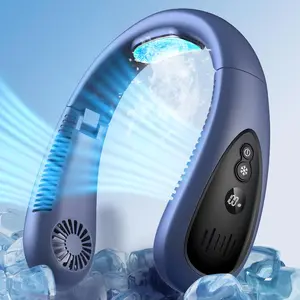 Portable Neck Air Conditioner with 360° Cooling Airflow, Hands-Free Bladeless Fan, Multifunctional Cooling Fan for Home Office Outdoor, Rechargeable USB Mini Fan for Men Women Kids