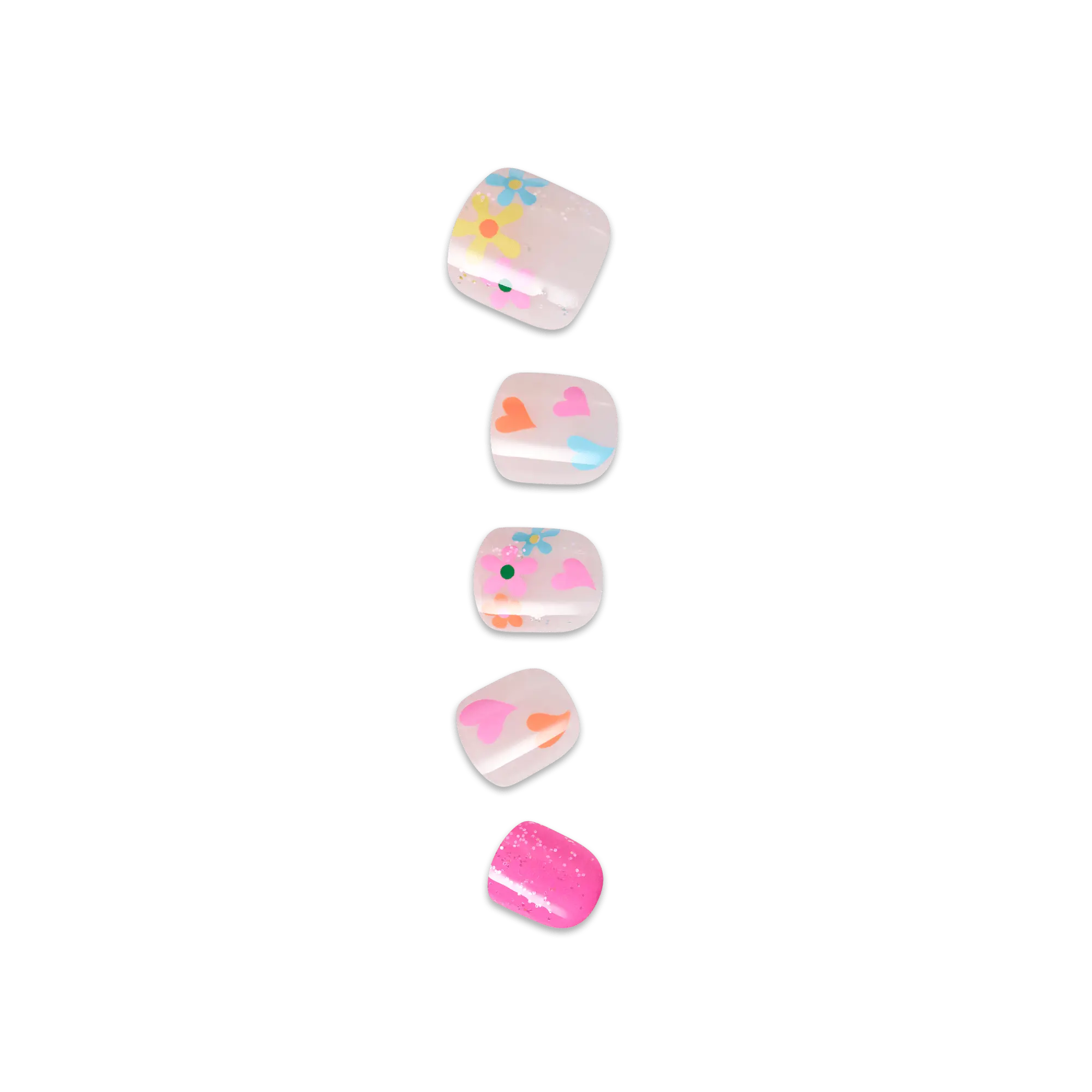 Impress Kids No Glue Fake Press On Nails - Hoppy Fun | Design, Multicolor, Kids, Squoval, Manicure