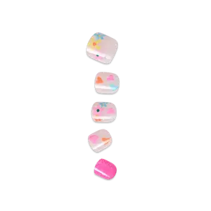 Impress Kids No Glue Fake Press On Nails - Hoppy Fun | Design, Multicolor, Kids, Squoval, Manicure