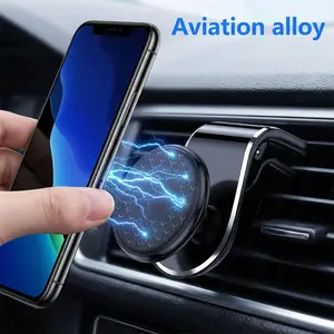 Aviation alloy Car-Specific Magnetic Phone Mount Air Vent Attachment with Strong Magnetism Clip-on Installation for Stable Secure Hold Without Damaging Vent Blades A Viral Hit on TikTok Fits All Vehicle Models