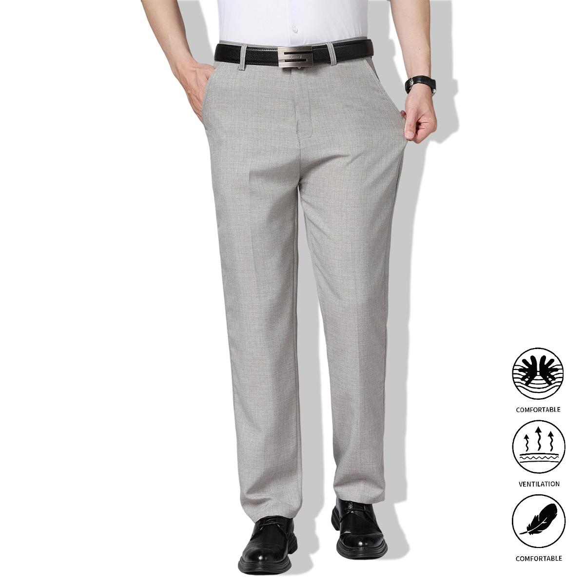 3-pack men’s casual pants, solid color, suitable for office and everyday wear; men’s dress pants, men’s long pants, men’s trousers, business pants