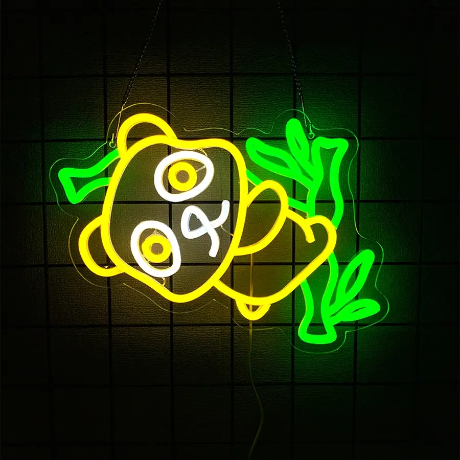 Panda Neon Light Animal Wall Decor for Bedroom Living Room, Birthday Party Gift Suitable for Kids Adults Panda Lovers
