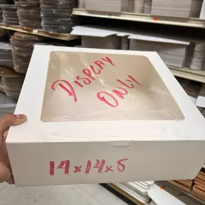 10 Pack- 14” White dessert Boxes