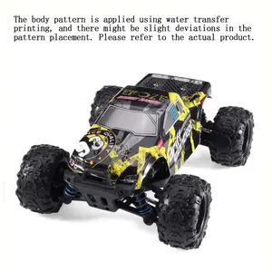 RC Monster Truck - Four-Wheel Drive High-Speed Remote Control Car with Maximum Speed of 40 KMH Off-Road SUV, Equipped with LED Lights, Powerful Motor, Independent Suspension, and Crash-Resistant Body, Ideal RC Toy Car for Adults and Boys