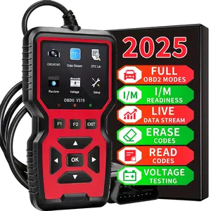 All-in-One OBDII-V519 Car OBD2 Diagnostic Tool - Code Reader, Car Voltage Tester, Engine Fault Scanner, and OBDII Car Charging Tester, Battery-Free