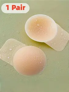 1/2 Pairs Women's Invisible Seamless Self Adhesive Silicone Lift Bra, Comfortable Breast Patche, ilicone Breast Lift Pasties Reusable Invisible, Suitable For Backless Dresses Weddings, Parties And Women'S Lingerie And Underwear Additions