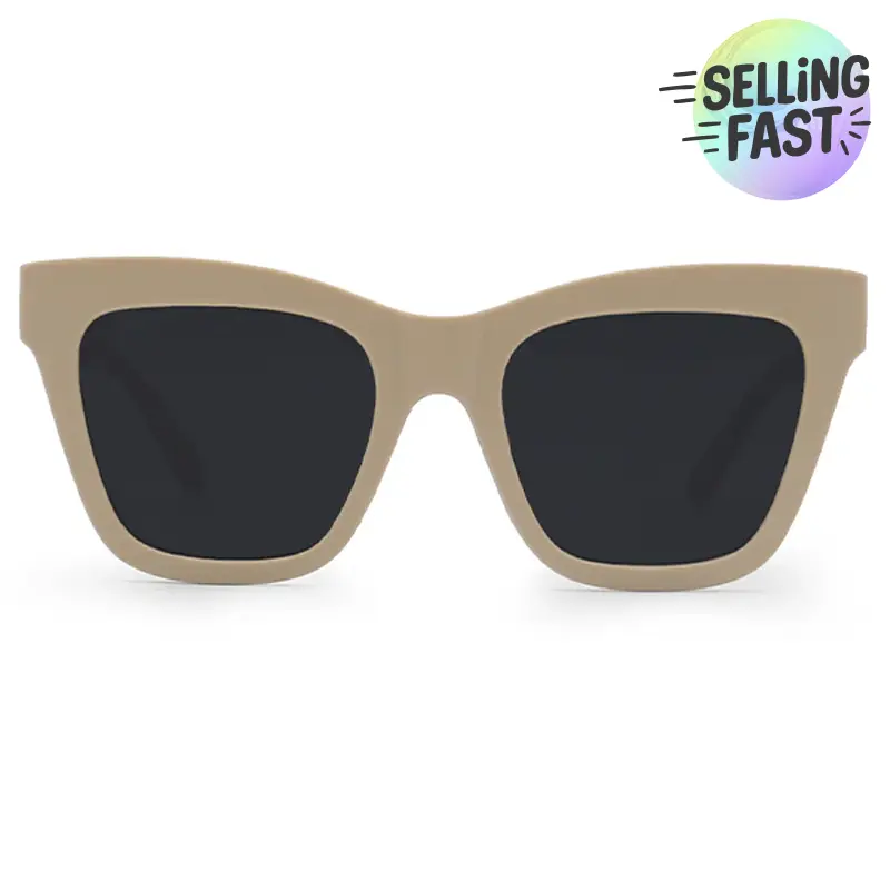 Cosmo - Nude - Tangle Free Square Sunglasses - FDA Shatter-Resistant Lenses - UV400 - For Women & Men