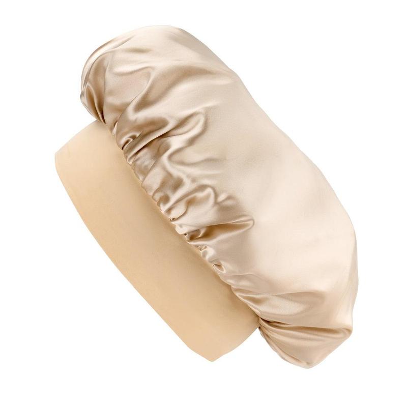 Blissy Silk Halo Bonnet – 100% Mulberry Silk – Anti-Frizz Hair Protection – Extends Blowouts