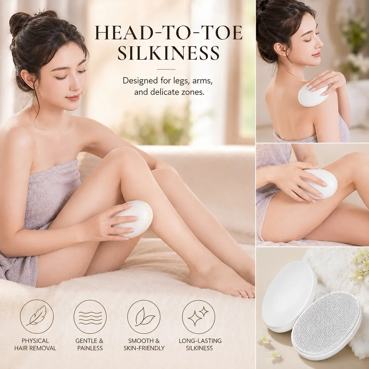 Nano Painless Hair Eraser, Beauty & Personal Care Hair Removal Tool, Real-Time Skin Transformation, 3-Min Physical Removal, Smooth No-Pain Experience