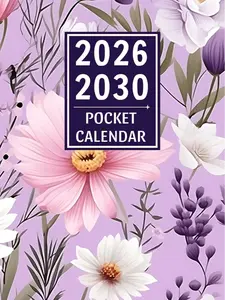 2026-2030 Monthly Planner Five Year Calendar from January 2026 to December 2030  60 Months Schedule Organizer with Holidays and Inspirational Quotes Large Size  Floral Cover