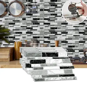 Self-Adhesive Faux Marble Finish Wall Decals, Marble Pattern Wallpaper, Peel and Stick Wallpaper Bathroom, Waterproof & Easy to Clean, Heat-Resistant Wallpaper for Kitchens Bathrooms Living Rooms Dining Rooms Interior Walls