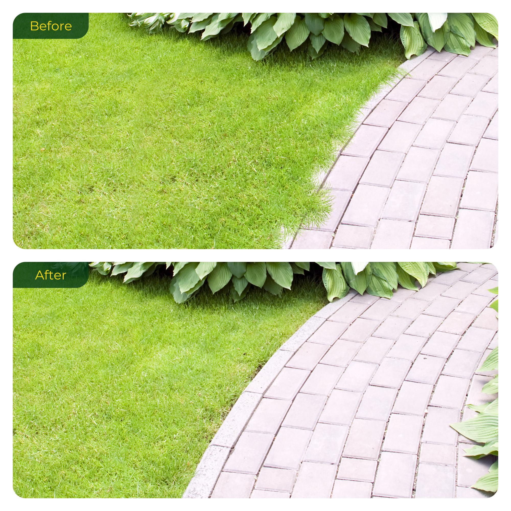 ennvaofficial serrated lawn trimmer, Multi-Functional Garden Flat Shovel.half-moon-shaped lawn trimmer with T-handle, long-handled step-by-step trimmer suitable for walkways and lawns, 38inch