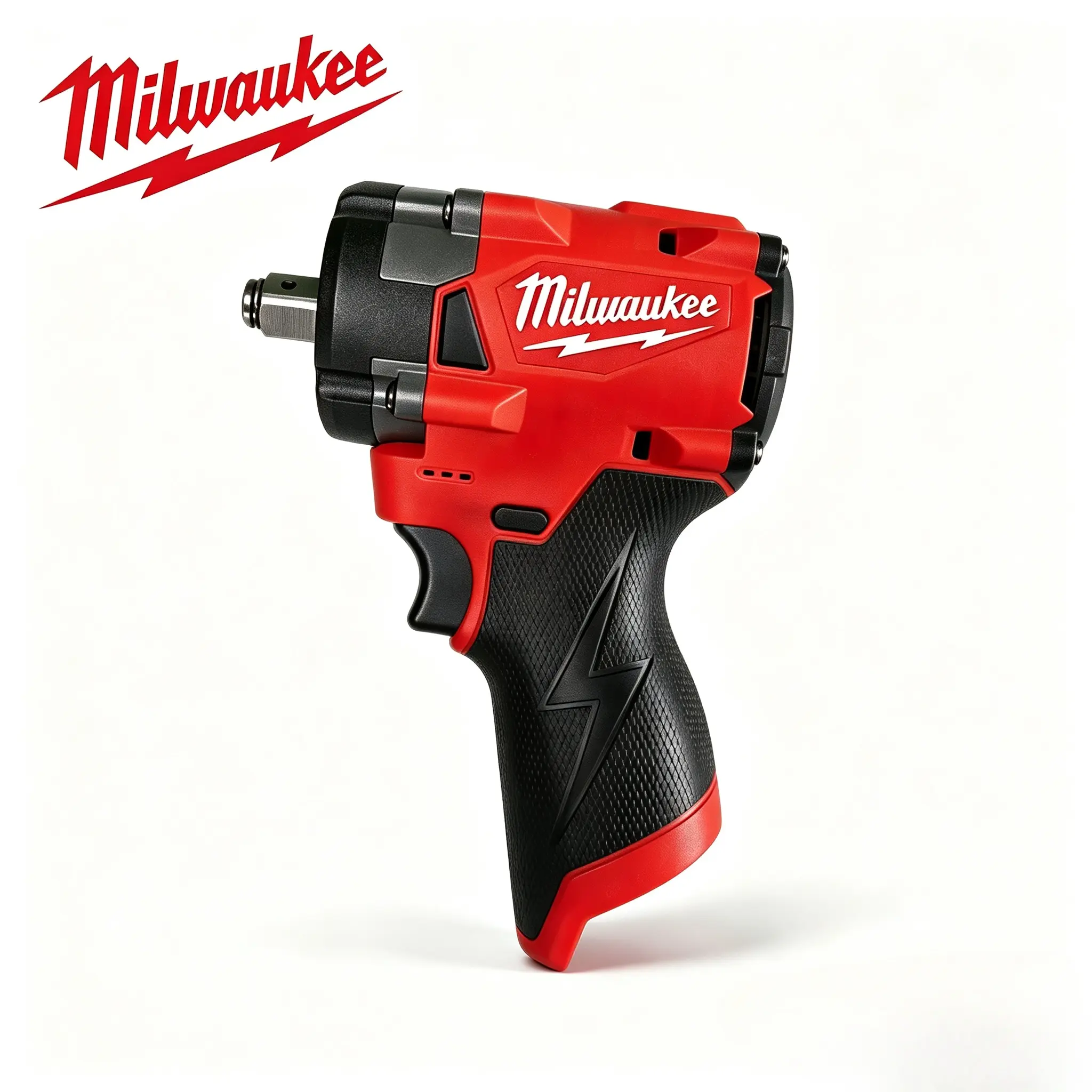 Milwaukee M12 12V " & 1/2" Compact Impact Wrench, 220N.m Max Torque, 0-2400 RPM Variable Speed, For Automotive Brake Caliper Bolts, Suspension Nuts & Engine Bay Fastener Removal tools