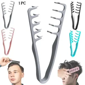 Volumizing Wide-Tooth Hair Comb for Men, Fluffy Texture Styling Comb, Natural Curling, Hair Care Tool, Korean Style, Root Volumizer