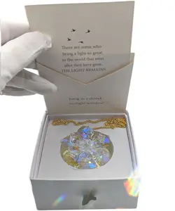 Condolence Gift Box (Flower) - Sympathy Gift Card, Bereavement gift, Memorial Gift - Sorry for your loss Gift - Crystal Rainbow Maker