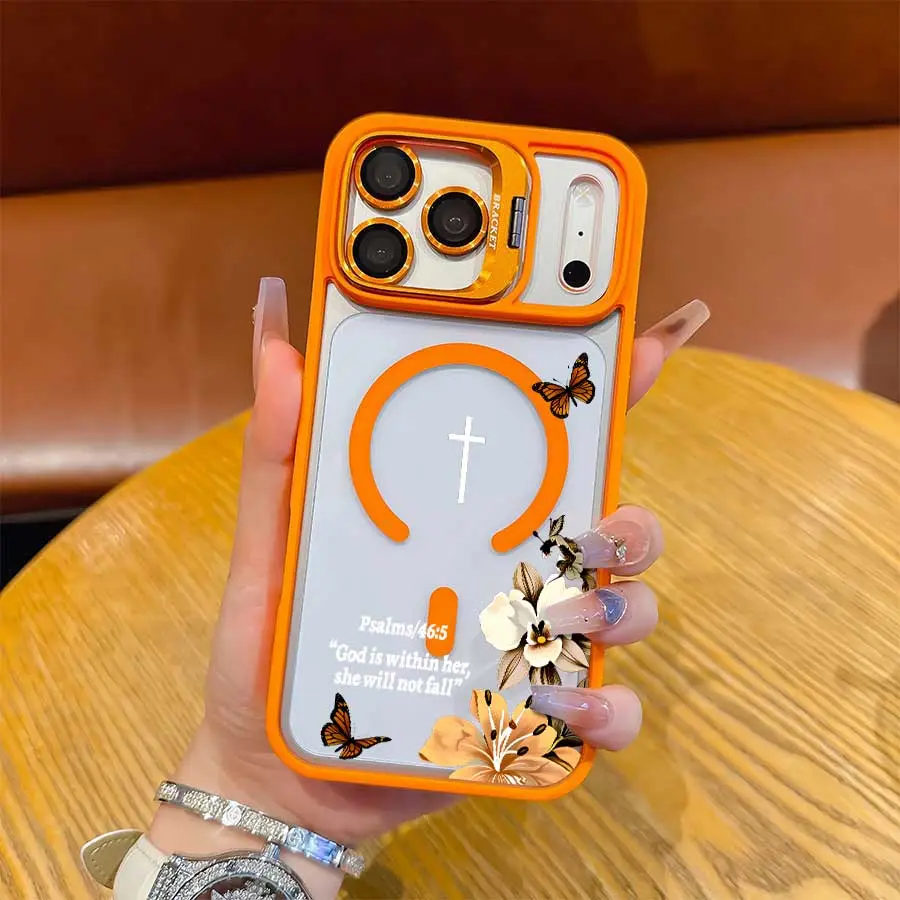 Transparent Magnetic Lens Frame Holder Phone Case,Compatible With For Iphone17 Pro Max, 16, 15, 14 And 13. It Makes A Perfect Gift For Birthdays, Holidays,