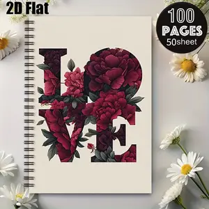 1pc Spiral Bound Notebook 5.7x8.26 inch, Premium Lined Pages Durable Binding, Ideal for Travel Journal Camping Trip Logging, Daily Planner for Outdoor Adventures, Perfect Gift for Travelers Campers on Birthday Thanksgiving Christmas [2D] Flat