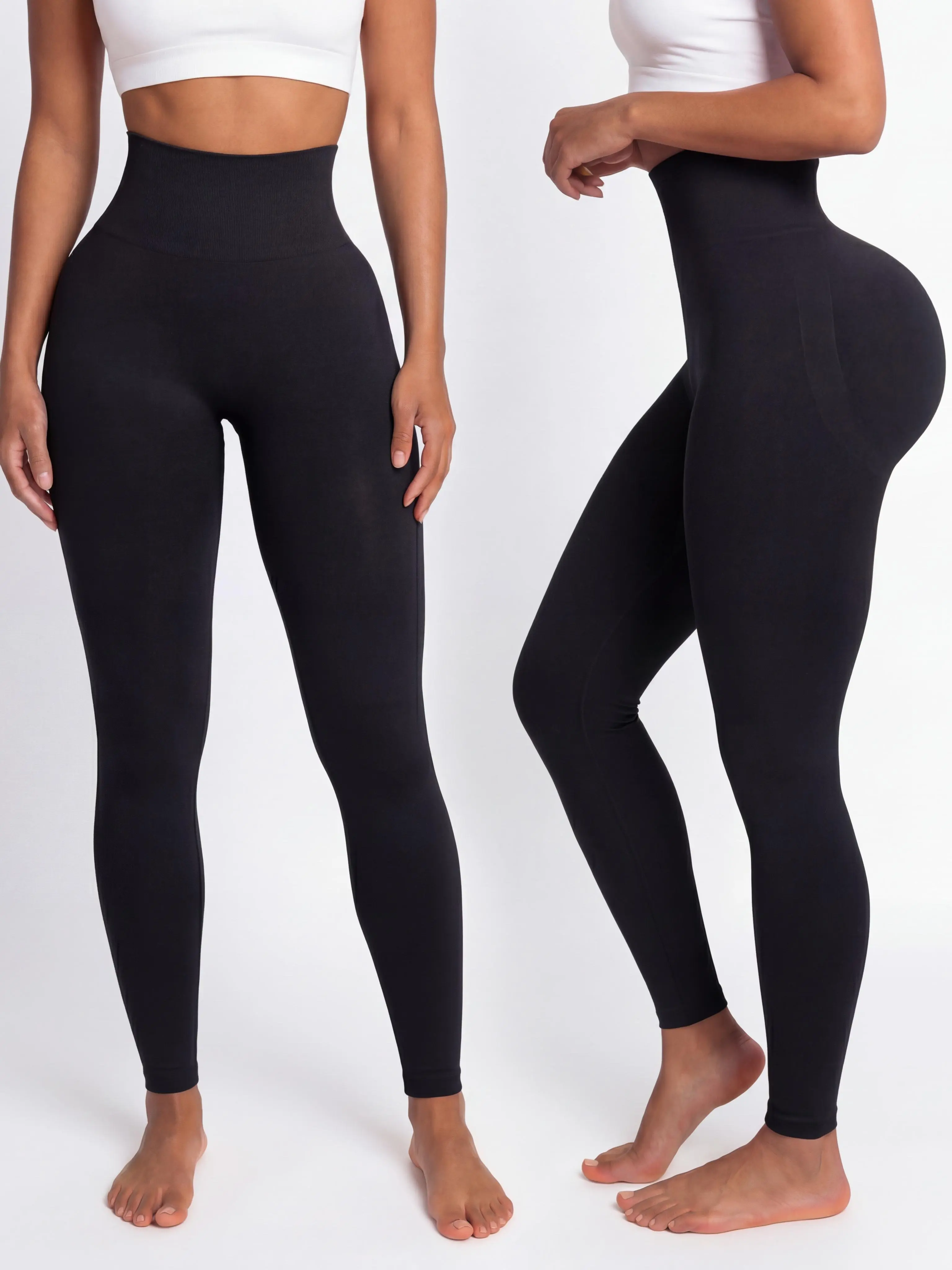 Workout Leggings for Women GF001 High Waist Seamless Scrunch Athletic Running Gym Fitness Active Pants Skinny Sportswear